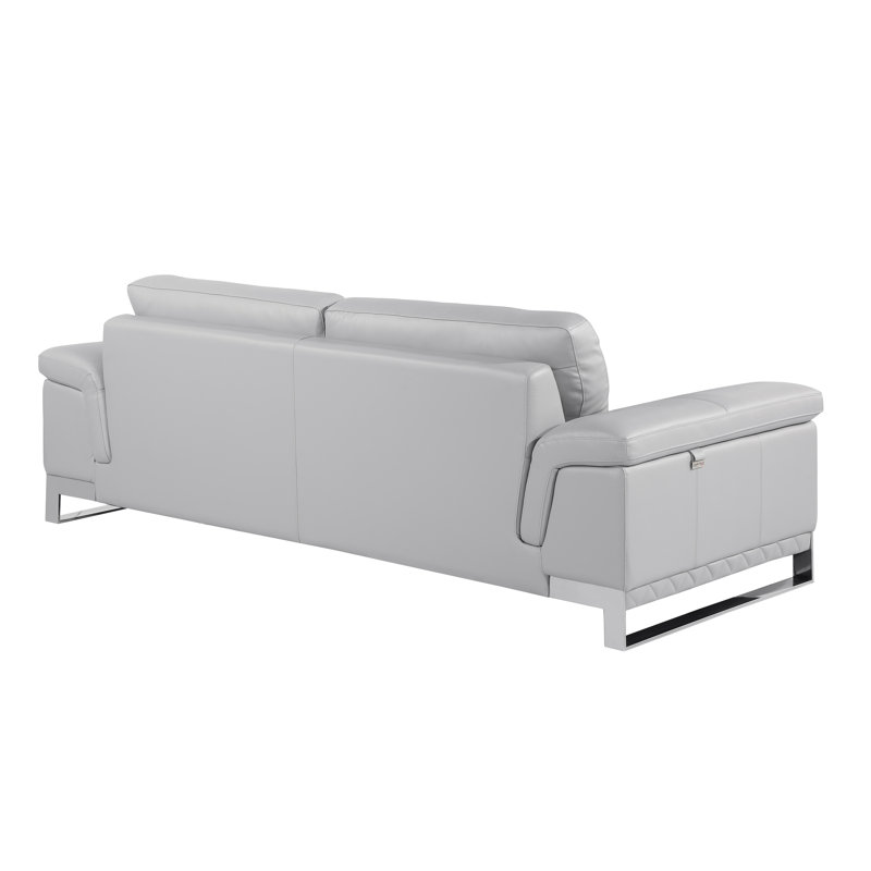 Orren Ellis Aiert Luxury Italian Leather 2 Piece Living Room Set